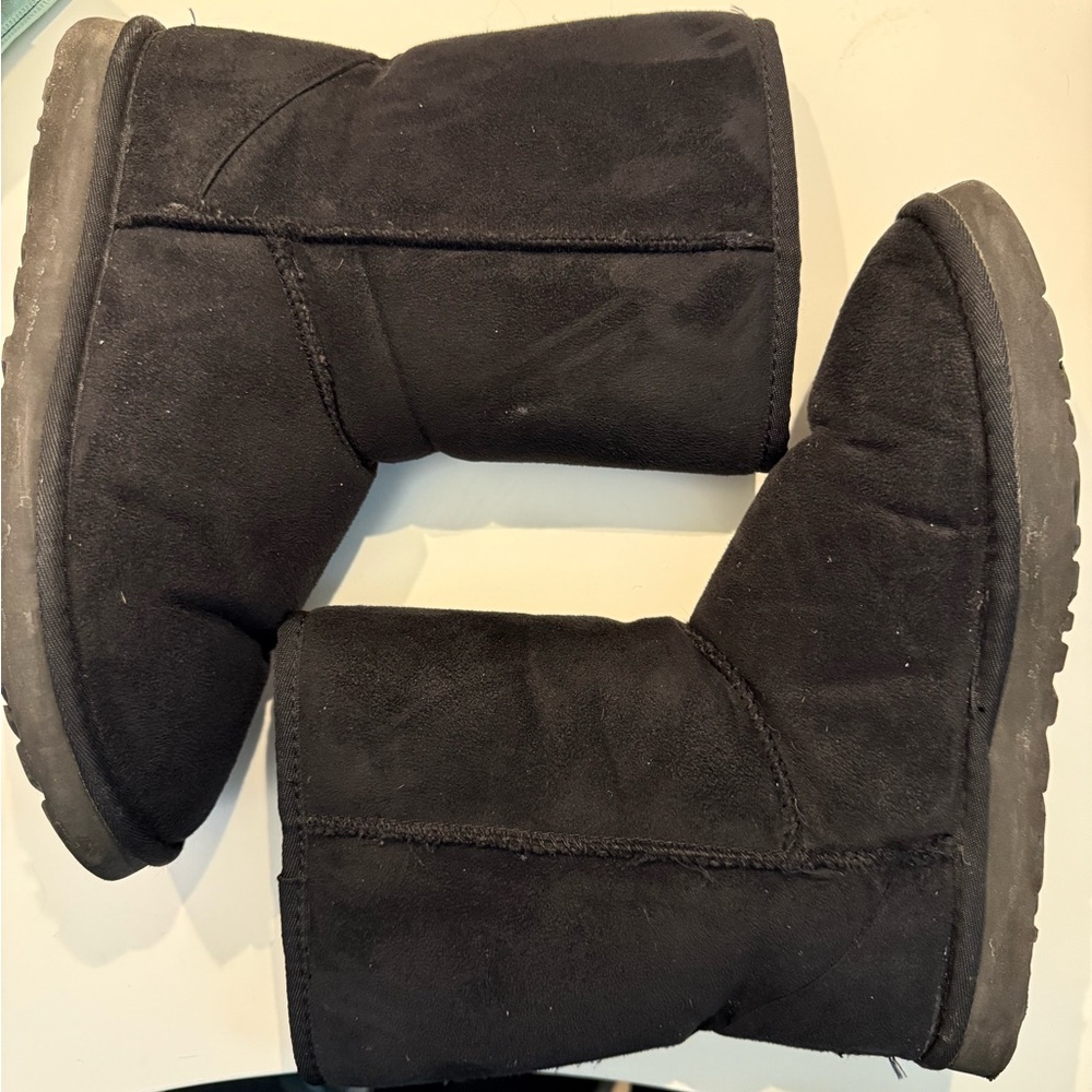 UGG Black Short Boots with Soft Suede Material and Insulated Shaft